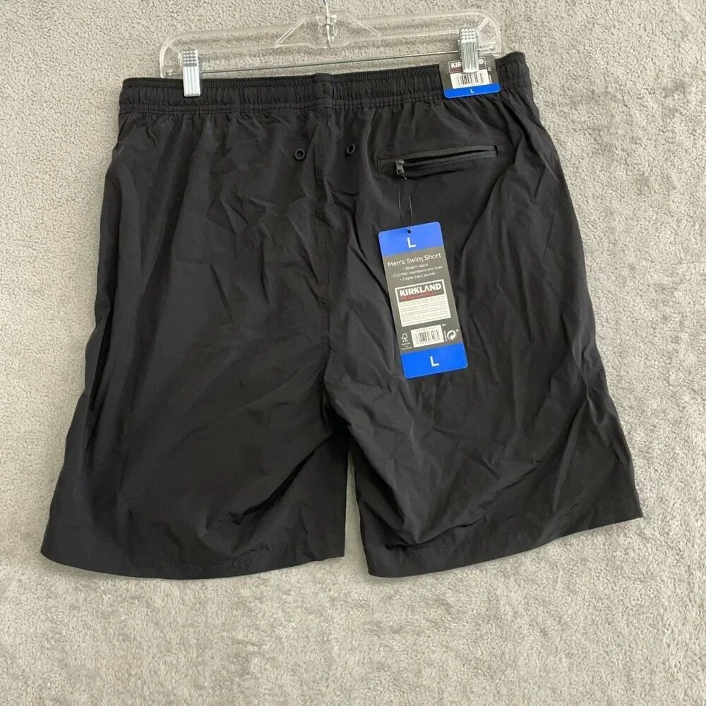 Kirkland Signature Men's L Stretch Swim Short Black N0785